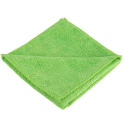 16" X 16" MICROFIBER GREEN TOWEL